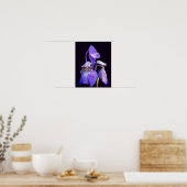 Lila blaue Flagge Iris-Blume Poster (Küche)