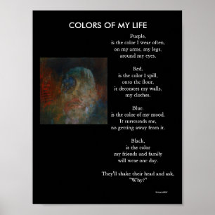 lila blaue Flecken ist die Farbe, die ich oft trag Poster