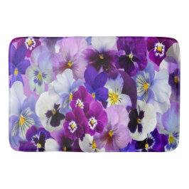 Lila-blaue Floral-Blume Badematte