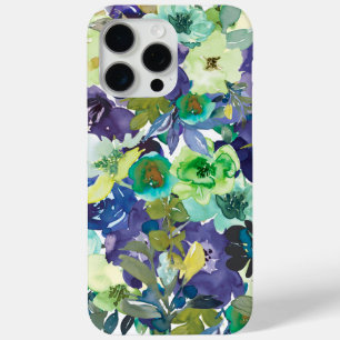 Lila, blaue, gelbe Wasserfarbe Floral iPhone Case
