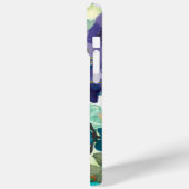 Lila, blaue, gelbe Wasserfarbe Floral iPhone Case (Rückseite / Links)