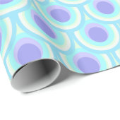 Lila blaue gemusterte Verpackung des Geschenkpapier (Rolleneckpunkt)