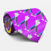 LILA BLAUE GOLFER, GOLFSPIELER KRAWATTE (Gerollt)