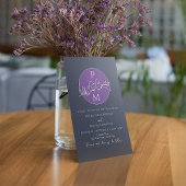 Lila Blaue Hochzeit Einladung