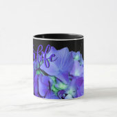 Lila-blaue Hydrangeas-violette Blumen #momlife Tasse (Zentrum)
