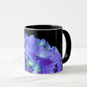 Lila-blaue Hydrangeas-violette Blumen #momlife Tasse (VorderseiteRechts)