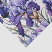 Lila Blaue Iris Dekupage Seidenpapier (Ausschnitt)