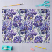 Lila Blaue Iris Dekupage Seidenpapier (Basteln)