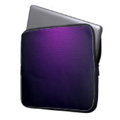 Lila-blaue Kohlenstofffaser gemustert Laptopschutzhülle (Vorderseite Links)