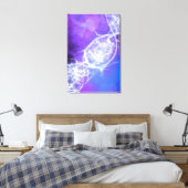 Lila blaue kosmische DNA-Strang-Leinwand Leinwanddruck (Insitu (Schlafzimmer))