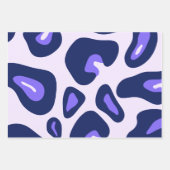Lila blaue Leopardenfarbe Geschenkpapier Set (Vorderseite 3)