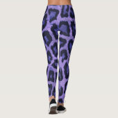 Lila blaue Leopardenfarbe Leggings (Rückseite)