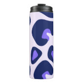 Lila blaue Leopardenfarbe Thermosbecher (Vorderseite)