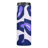 Lila blaue Leopardenfarbe Thermosbecher (Rückseite)