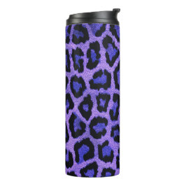 Lila blaue Leopardenfarbe Thermosbecher