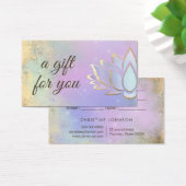 lila blaue Lotus-Designkarte (Schreibtisch)