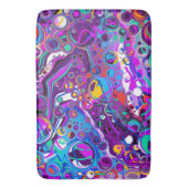 Lila, blaue Marmorflüssigkeit Kunst Badematte (Vorderseite Vertikal)