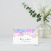 lila-blaue Opal-Visitenkarte Visitenkarte (Stehend Vorderseite)