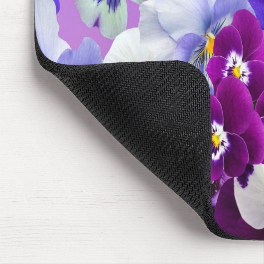 Lila-blaue Pansy-Blume Mousepad (Ecke)