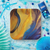 Lila, blaue Papierplatte Pappteller (Party)