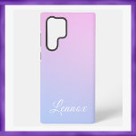 Lila blaue Pastell Monochrome Samsung Galaxy Hülle<br><div class="desc">Lila Blue Pastel Monochrome Samsung Galaxy S22 Ultra Case. Modernes minimalistisches Monogramm.</div>