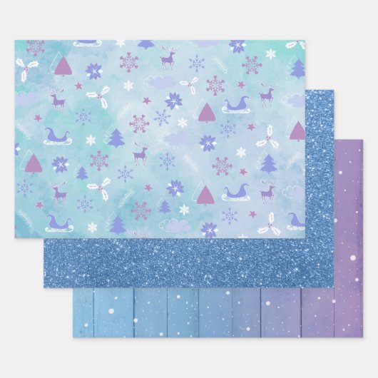 LILA BLAUE PINK FERIENWOHNUNGEN GESCHENKPAPIER SET (Set)