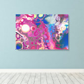 Lila, blaue, rosafarbene, farbige Farbtinte Leinwanddruck (Insitu (Holzboden))