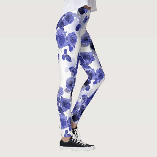 Lila blaue Rose Leggings (Rechts)