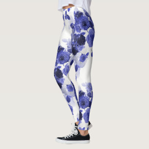 Lila blaue Rose Leggings
