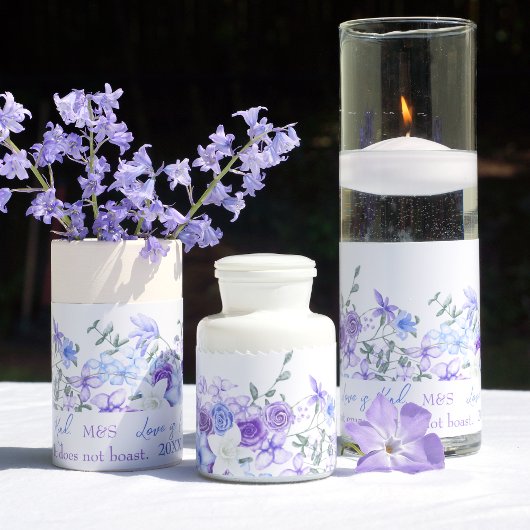 Lila, blaue Rose-Zentralteil-Umlaufmarken Poster