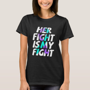 Lila blaue Schleife für ihr psychisches Gesundheit T-Shirt