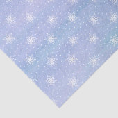 Lila blaue Schneeflocken Polka Dots Seidenpapier (Ausschnitt)