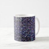 Lila blaue Sequenzen | Funkmuster Kaffeetasse (VorderseiteRechts)