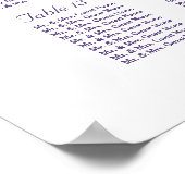 Lila, blaue Sitzkarte Poster (Ecke)