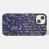 Lila blaue Strasssteine | Glitzer-Muster   iPhone Hülle (Rückseite (Horizontal))