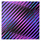 lila blaue Streifen abstraktes Hintergrundmuster Fliese (Vorderseite)