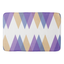 Lila, blaue und gelbe Dreiecke Badematte