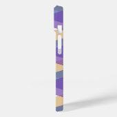 Lila, blaue und gelbe Dreiecke Case-Mate iPhone Hülle (Rückseite / Links)