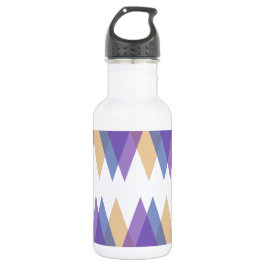 Lila, blaue und gelbe Dreiecke Edelstahlflasche