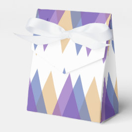 Lila, blaue und gelbe Dreiecke Geschenkschachtel