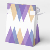 Lila, blaue und gelbe Dreiecke Geschenkschachtel (Rückseite)