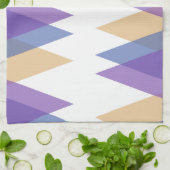 Lila, blaue und gelbe Dreiecke Geschirrtuch (Gefaltet)