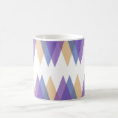 Lila, blaue und gelbe Dreiecke Kaffeetasse (Mittel)