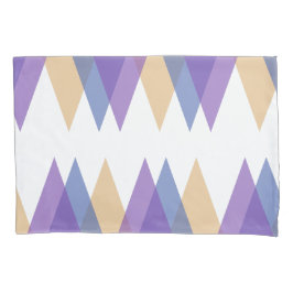 Lila, blaue und gelbe Dreiecke Kissenbezug