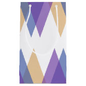 Lila, blaue und gelbe Dreiecke Kleine Geschenktüte (Vorderseite)