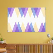 Lila, blaue und gelbe Dreiecke Leinwanddruck (Insitu (Wohnzimmer))