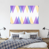 Lila, blaue und gelbe Dreiecke Leinwanddruck (Insitu (Schlafzimmer))