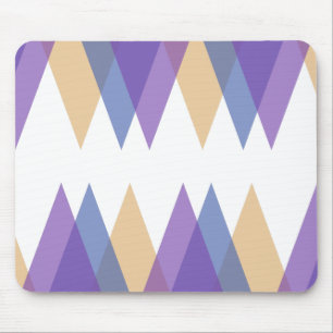 Lila, blaue und gelbe Dreiecke Mousepad