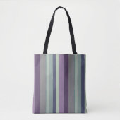 Lila, blaue und grüne Abstrakte Streifen Tasche (Vorderseite)