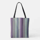 Lila, blaue und grüne Abstrakte Streifen Tasche (Rückseite)